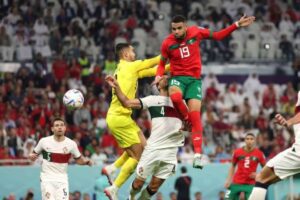 Best Soccer Jersey morocco vs portugal youssef en nesyris towering header