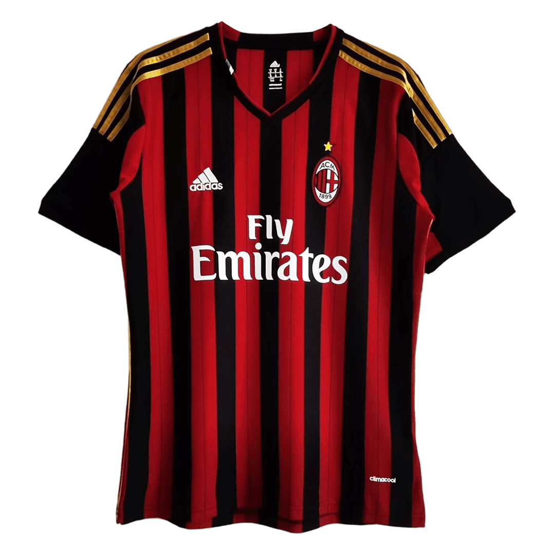 Men’s Retro 2013/14 AC Milan Home Soccer Jersey Shirt