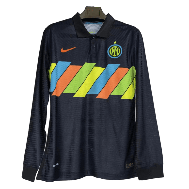 Men's Authentic Inter Milan Third Away Soccer Long Sleeves Jersey Shirt 2021/22 - Best Soccer Jersey - 1