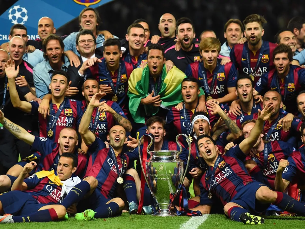 Men's Retro 2014/15 Barcelona Home Soccer Jersey Shirt - Best Soccer Jersey - 3