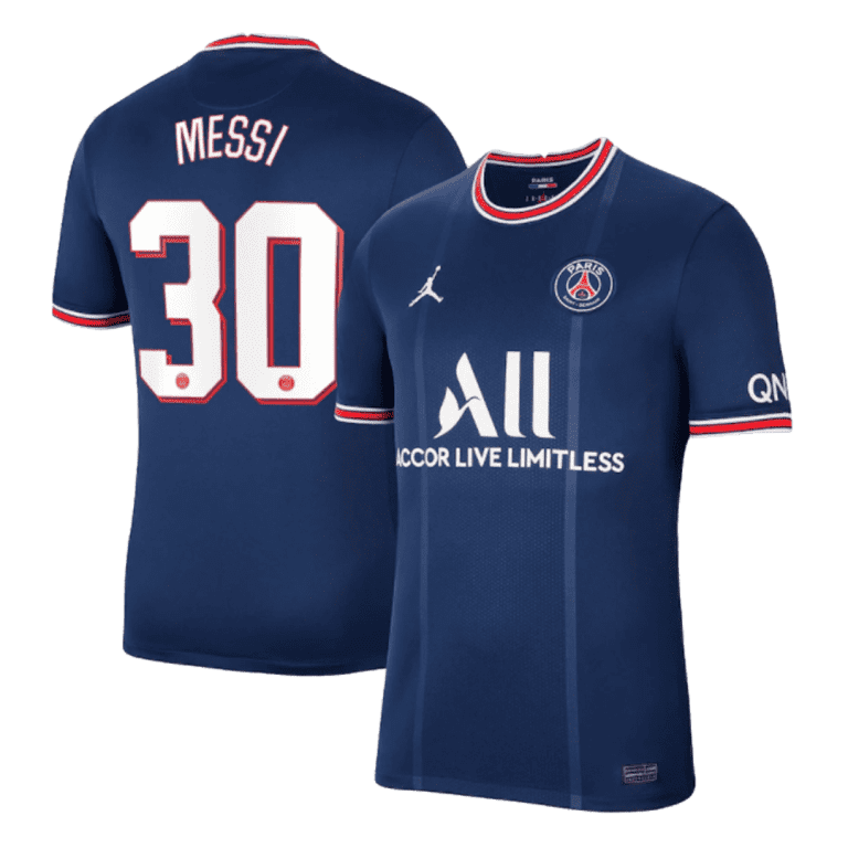 UCL Men's Authentic Messi #30 PSG Home Soccer Jersey Shirt 2021/22 - Best Soccer Jersey - 2