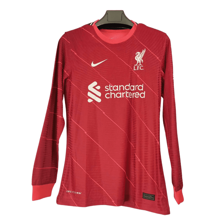 Men's Authentic Liverpool Home Soccer Long Sleeves Jersey Shirt 2021/22 - Best Soccer Jersey - 1