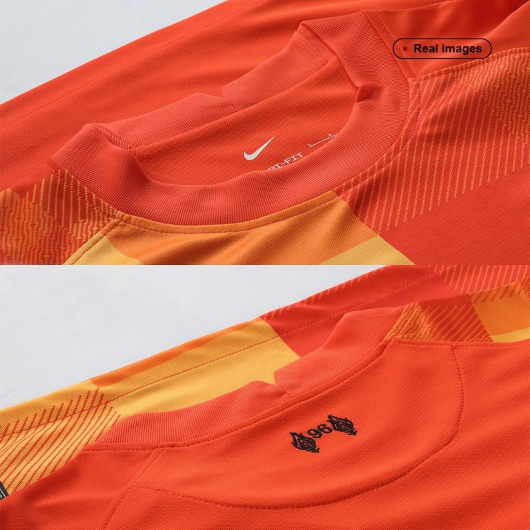 Men's Replica Liverpool Goalkeeper Long Sleeves Soccer Jersey Shirt 2021/22 - Best Soccer Jersey - 8