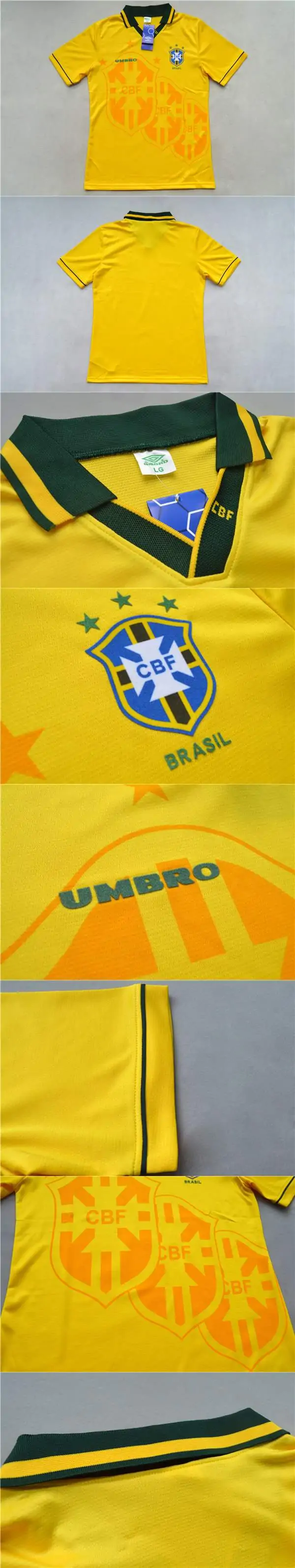 Men's Retro 1993/94 Brazil Home Soccer Jersey Shirt - World Cup Champion - Best Soccer Jersey - 4