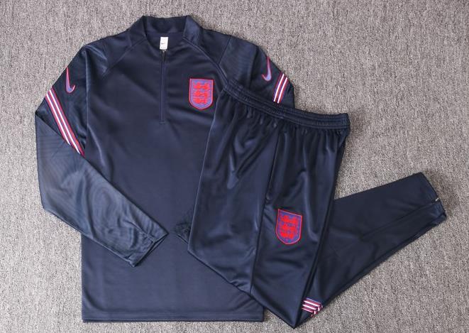 Men's England Zipper Tracksuit Sweat Shirt Kit (TopÈË??) 2020 - Best Soccer Jersey - 3