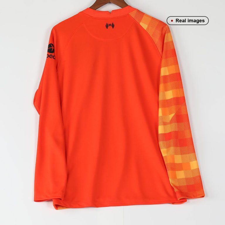 Men's Replica Liverpool Goalkeeper Long Sleeves Soccer Jersey Shirt 2021/22 - Best Soccer Jersey - 3