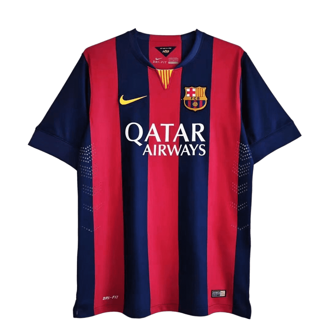 Men’s Retro 2014/15 Barcelona Home Soccer Jersey Shirt