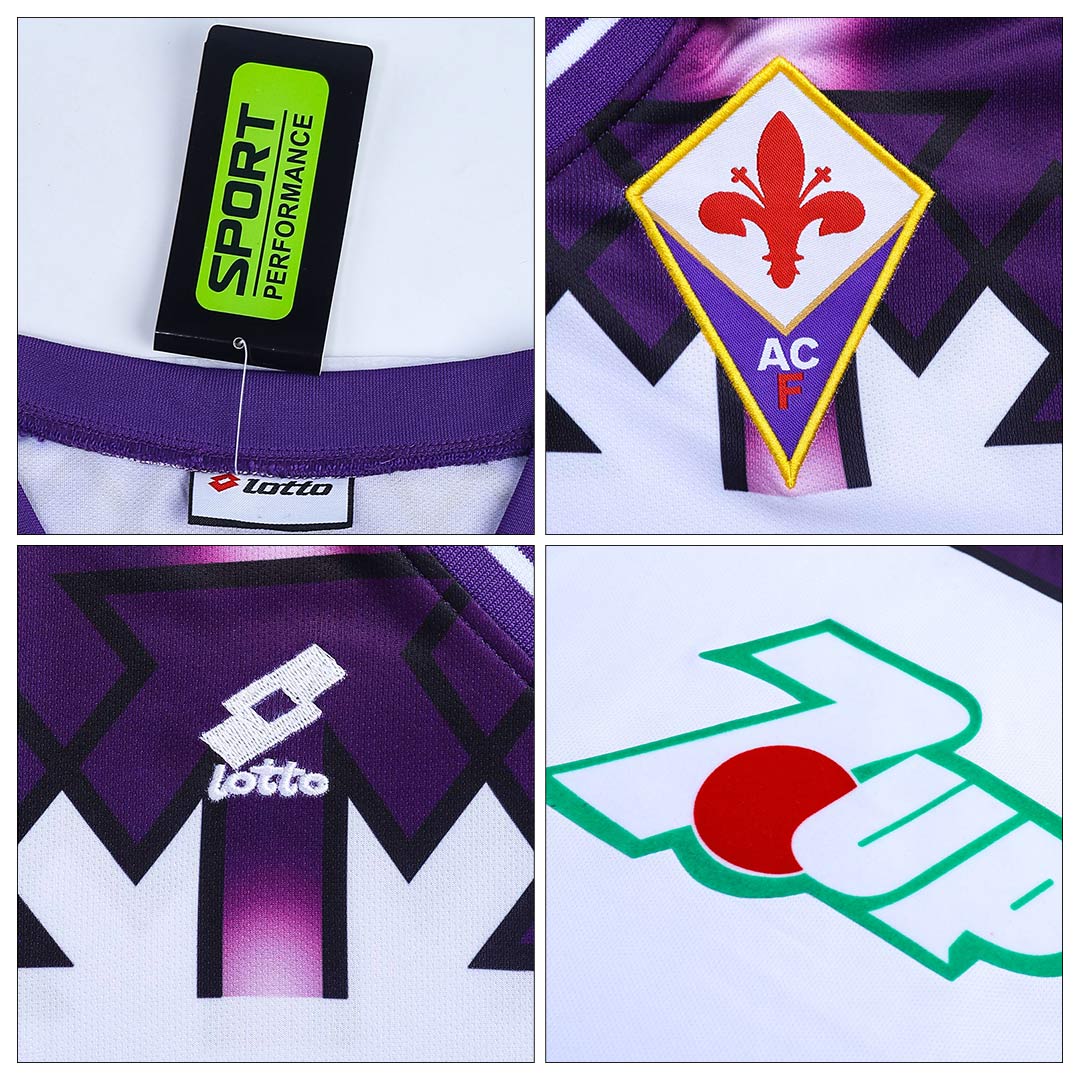 Men's Retro 1992/93 Fiorentina Away Soccer Jersey Shirt Under Armour - Best Soccer Jersey - 13