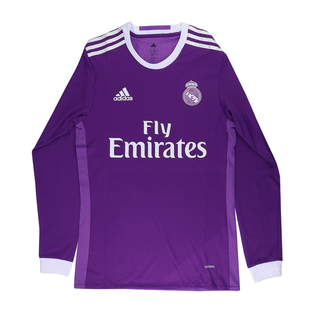 Men's Retro 2016/17 Replica Real Madrid Away Long Sleeves Soccer Jersey Shirt - Best Soccer Jersey - 3