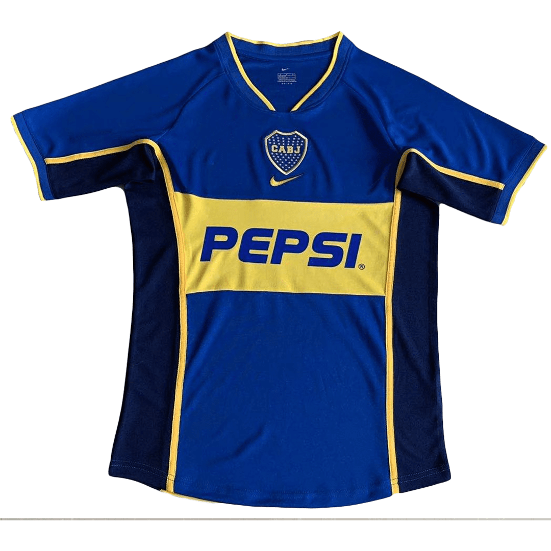 Men’s Retro 2002 Boca Juniors Home Soccer Jersey Shirt