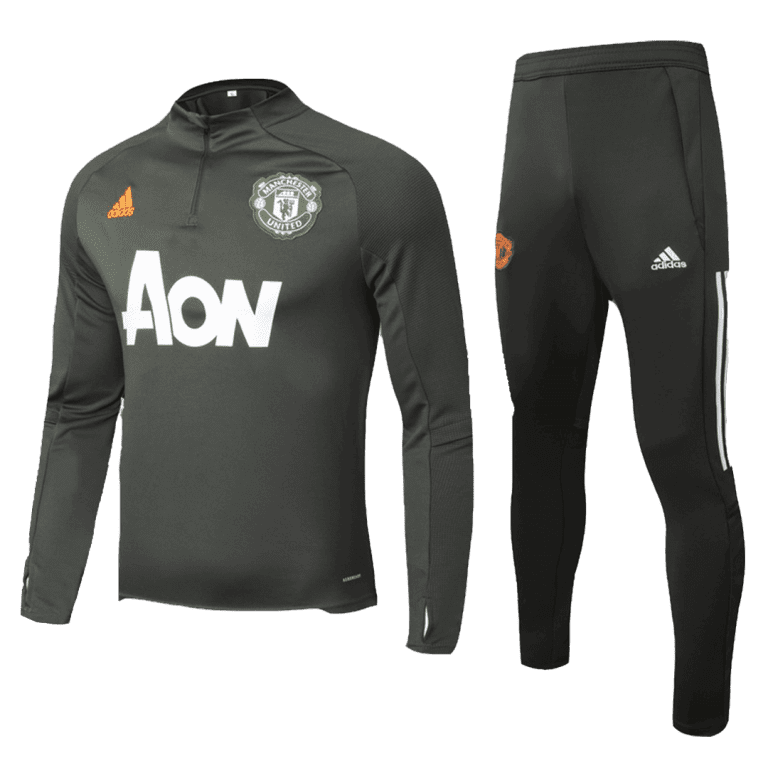Men's Manchester United Zipper Tracksuit Sweat Shirt Kit (TopÈË??) 2020/21 - Best Soccer Jersey - 2