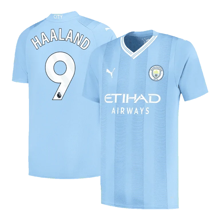 Men's Replica HAALAND #9 Manchester City Home Soccer Jersey Shirt 2023/24 - Best Soccer Jersey - 1