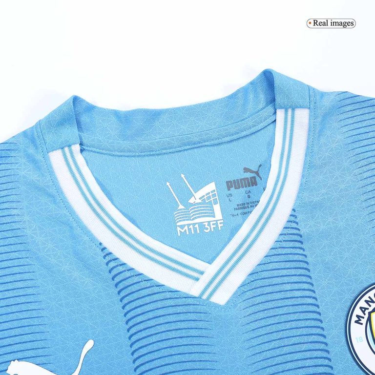 Men's Authentic Manchester City CHAMPIONS OF EUROPE #23 Home Soccer Jersey Shirt 2023/24 - Best Soccer Jersey - 6