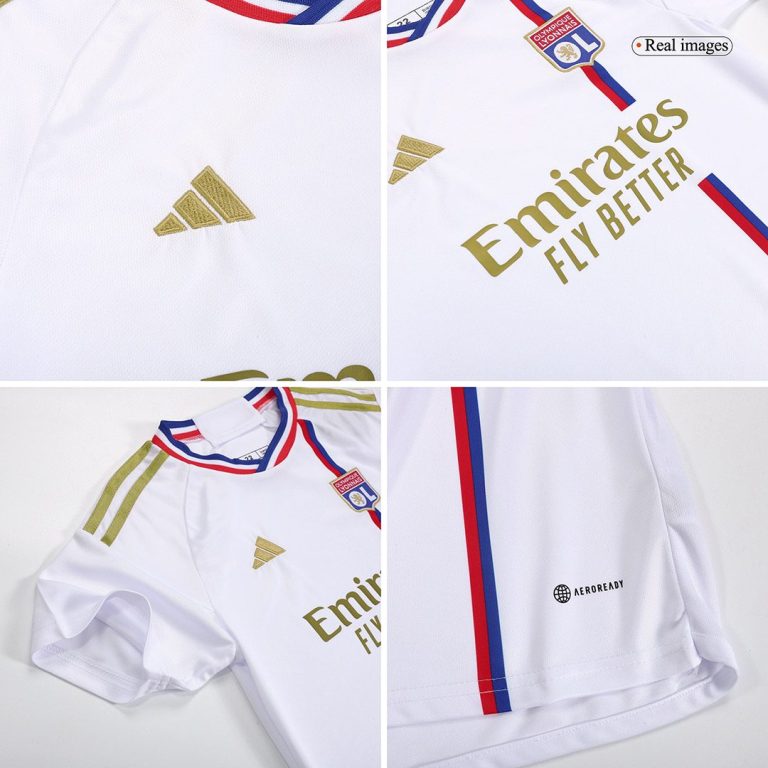 Men Complete Football Kits (Jersey+Shorts) Olympique Lyonnais Home 2023/24 Fan Version - Best Soccer Jersey - 8