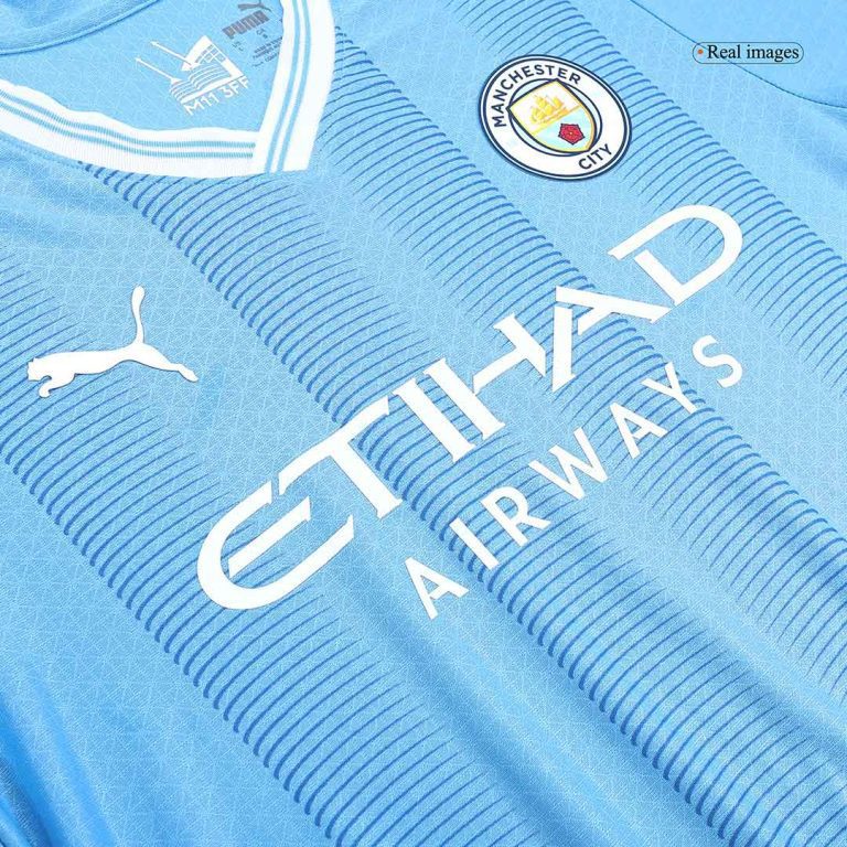 Men's Authentic Manchester City CHAMPIONS OF EUROPE #23 Home Soccer Jersey Shirt 2023/24 - Best Soccer Jersey - 9