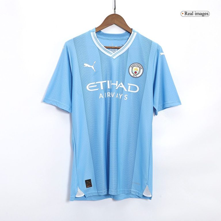 Men's Authentic Manchester City CHAMPIONS OF EUROPE #23 Home Soccer Jersey Shirt 2023/24 - Best Soccer Jersey - 4
