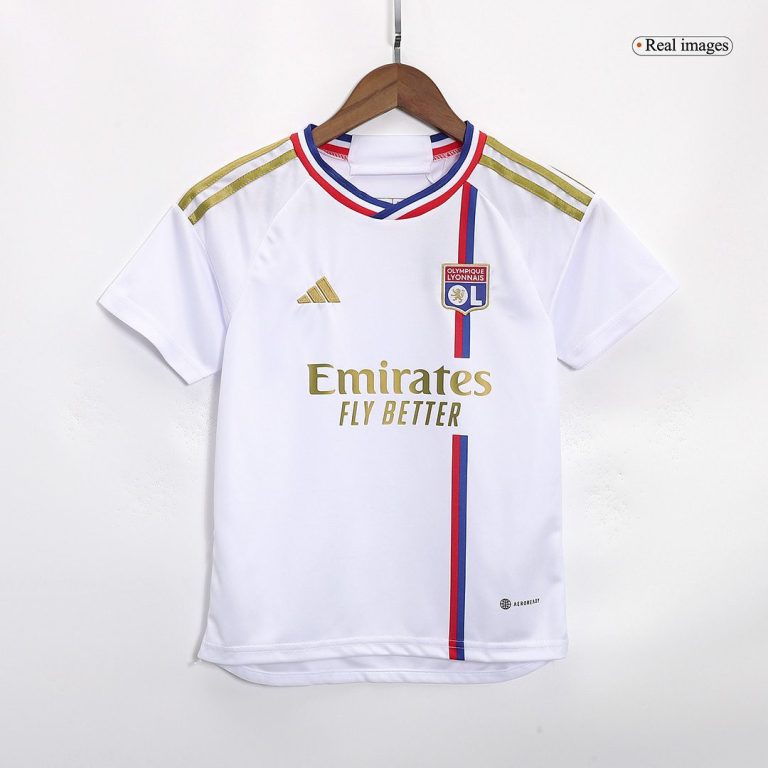Men Complete Football Kits (Jersey+Shorts) Olympique Lyonnais Home 2023/24 Fan Version - Best Soccer Jersey - 2