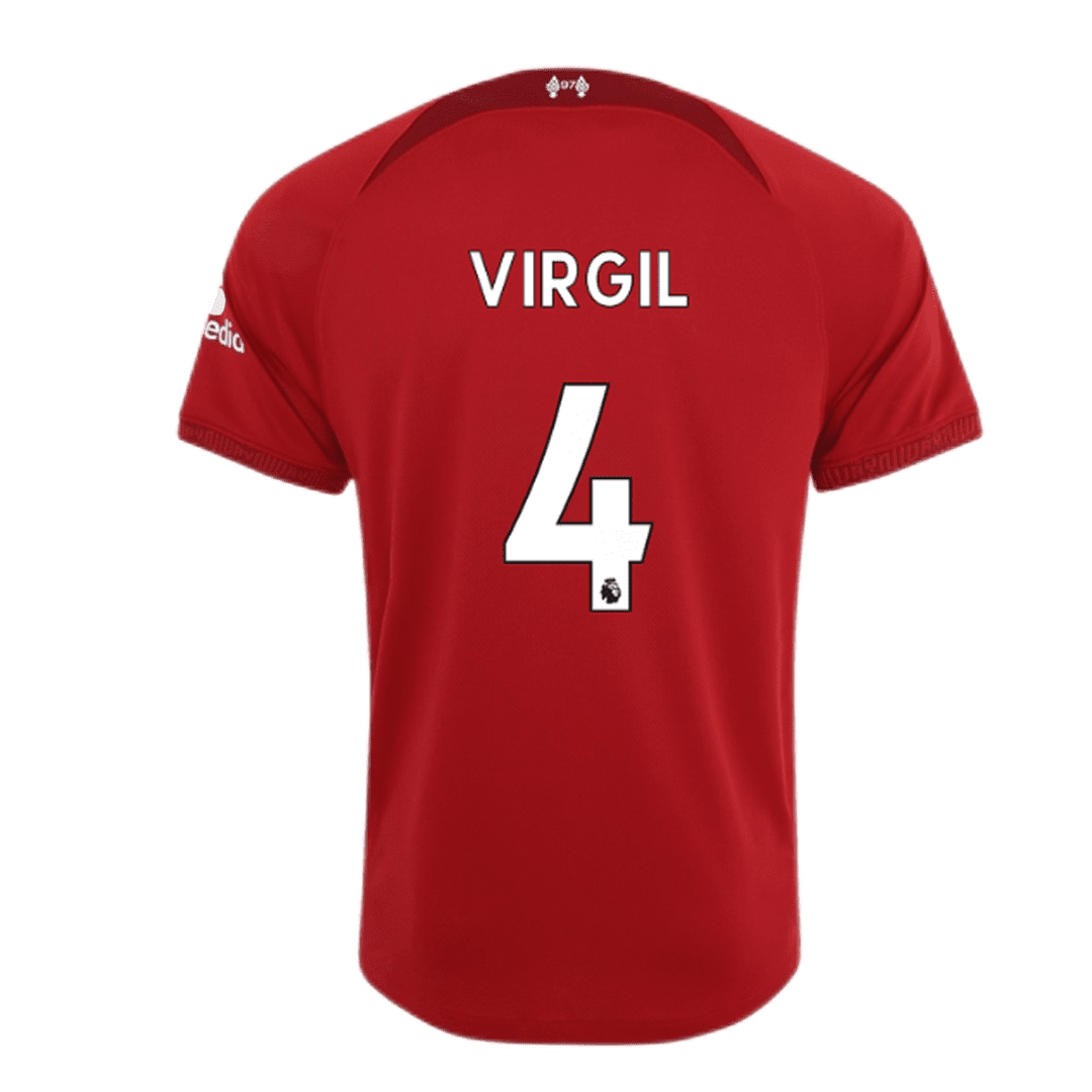 Men’s Replica VIRGIL #4 Liverpool Home Soccer Jersey Shirt 2022/23