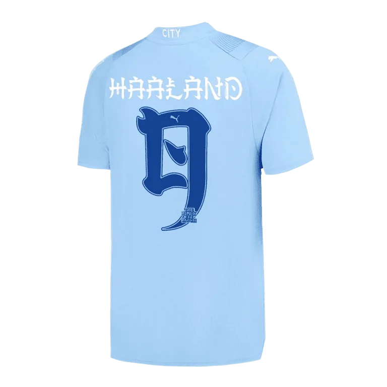 Men's Replica HAALAND #9 Manchester City Japanese Tour Printing Home Soccer Jersey Shirt 2023/24 - Best Soccer Jersey - 1