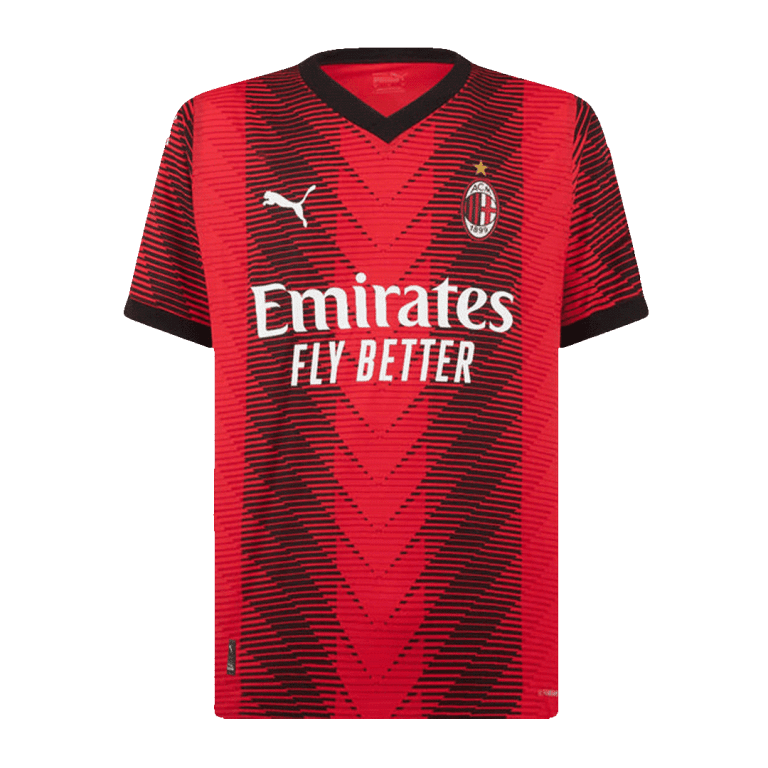 Men's Authentic PULISIC #11 AC Milan Home Soccer Jersey Shirt 2023/24 - Best Soccer Jersey - 2