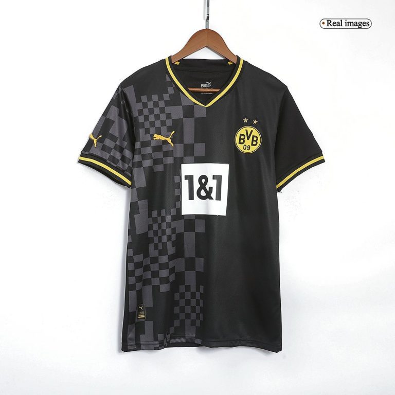 Men's Replica Borussia Dortmund Away Soccer Jersey Shirt 2022/23 - Best Soccer Jersey - 3