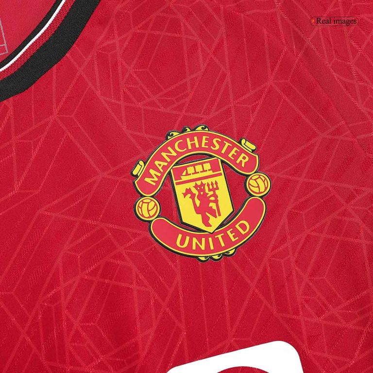Men's Replica Manchester United Home Soccer Jersey Whole Kit (Jersey+Shorts+Socks) 2023/24 - Best Soccer Jersey - 12