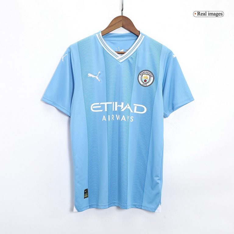 Men's Replica HAALAND #9 Manchester City Japanese Tour Printing Home Soccer Jersey Shirt 2023/24 - Best Soccer Jersey - 3