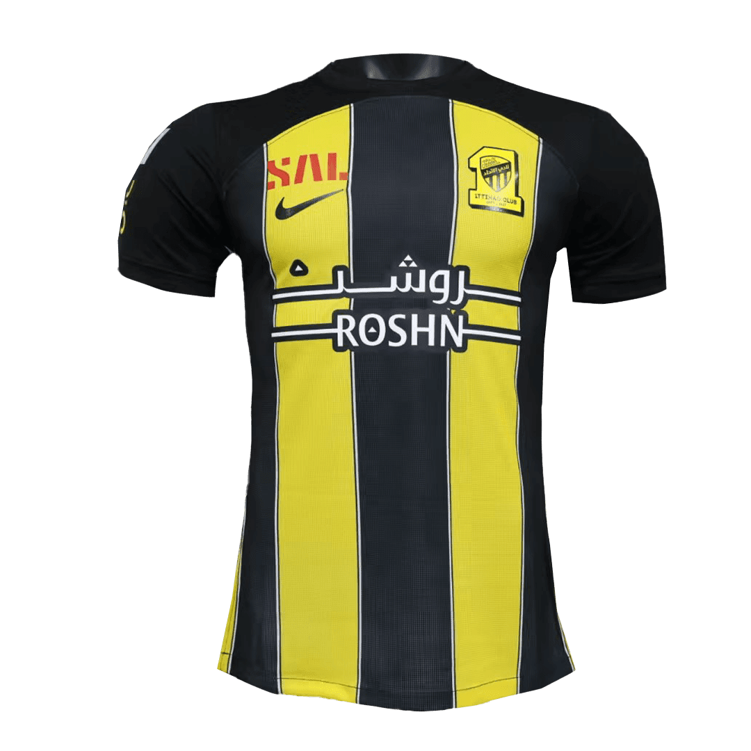 Men’s Authentic Al Ittihad Saudi Home Soccer Jersey Shirt 2023/24