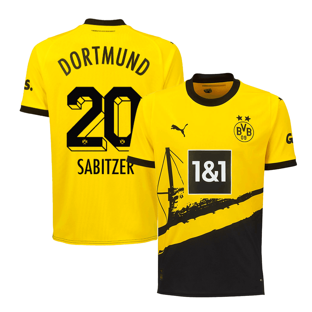 Men’s Replica SABITZER #20 Borussia Dortmund Home Soccer Jersey Shirt 2023/24