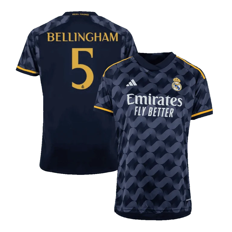 Men's Replica BELLINGHAM #5 Real Madrid Away Soccer Jersey Shirt 2023/24 - Best Soccer Jersey - 1