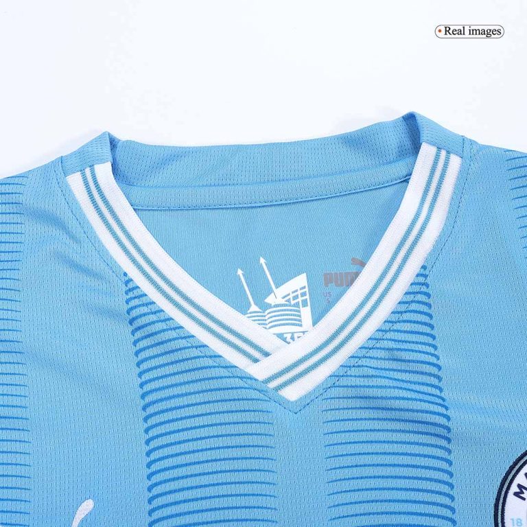 Men's Replica HAALAND #9 Manchester City Japanese Tour Printing Home Soccer Jersey Shirt 2023/24 - Best Soccer Jersey - 5