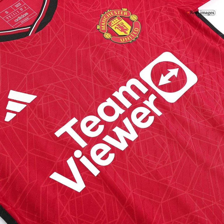 Men's Replica Manchester United Home Soccer Jersey Whole Kit (Jersey+Shorts+Socks) 2023/24 - Best Soccer Jersey - 9