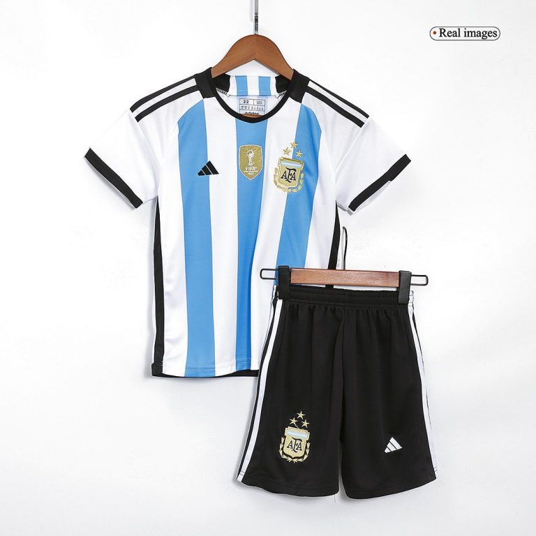 Kids Complete Football Kits (Jersey+Shorts) Argentina Home 2022 - Best Soccer Jersey - 2