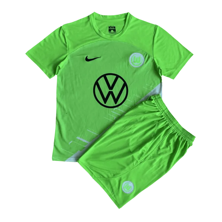 Kid's Wolfsburg Home Soccer Jersey (Jersey+Short) 2023/24 - Best Soccer Jersey - 1