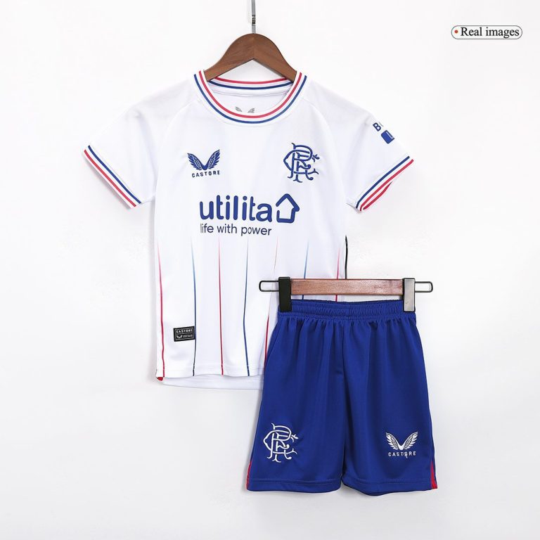 Kids's Glasgow Rangers Away Soccer Jersey Kit (Jersey+Shorts) 2023/24 - Best Soccer Jersey - 2
