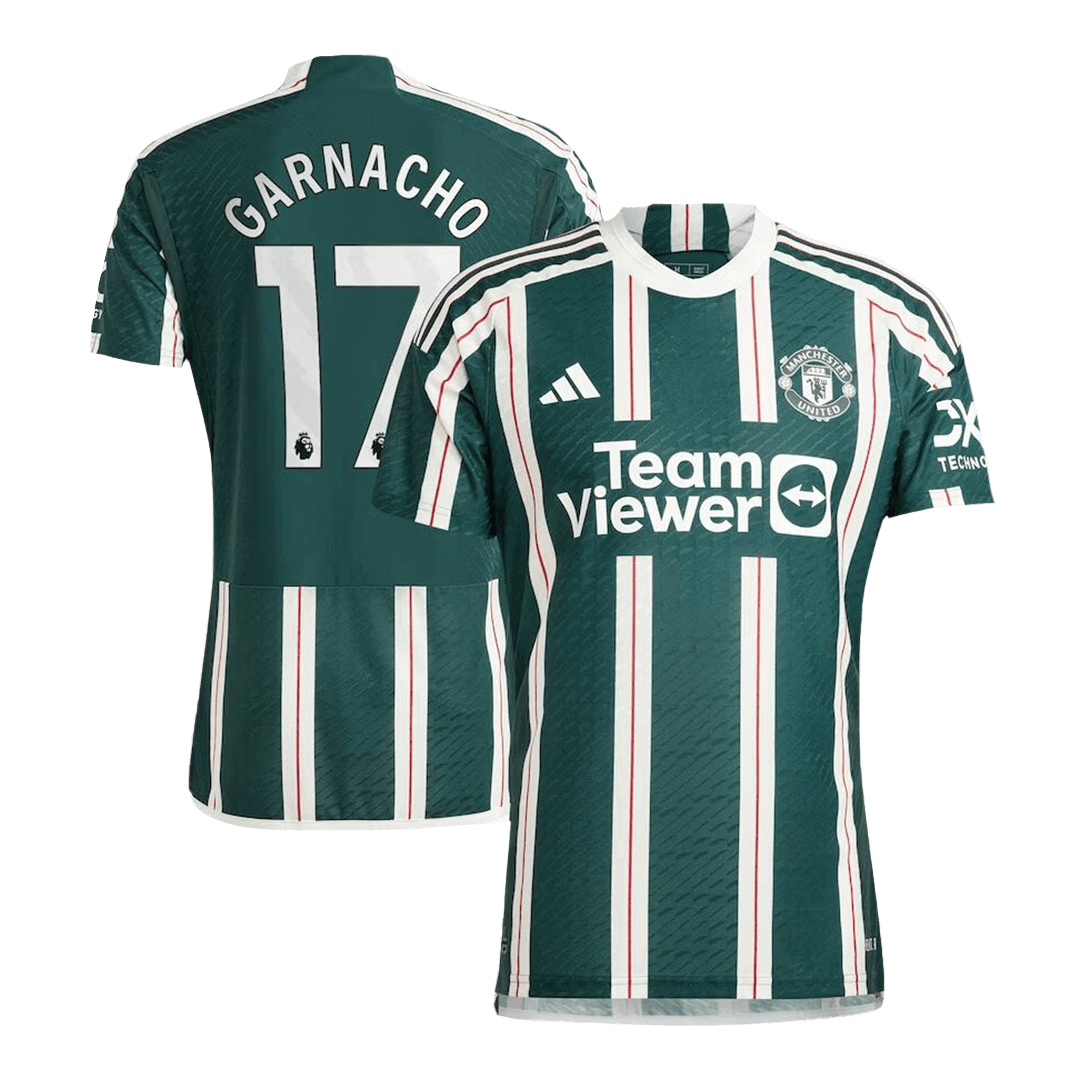 Men’s Authentic GARNACHO #17 Manchester United Away Soccer Jersey Shirt 2023/24