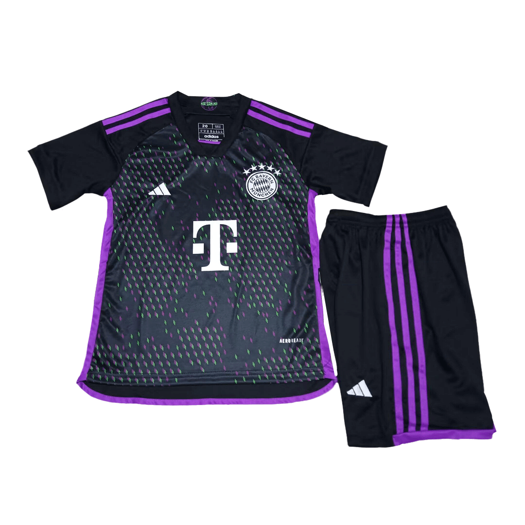Kids Bayern Munich Away Soccer Jersey Kit (Jersey+Shorts) 2023/24