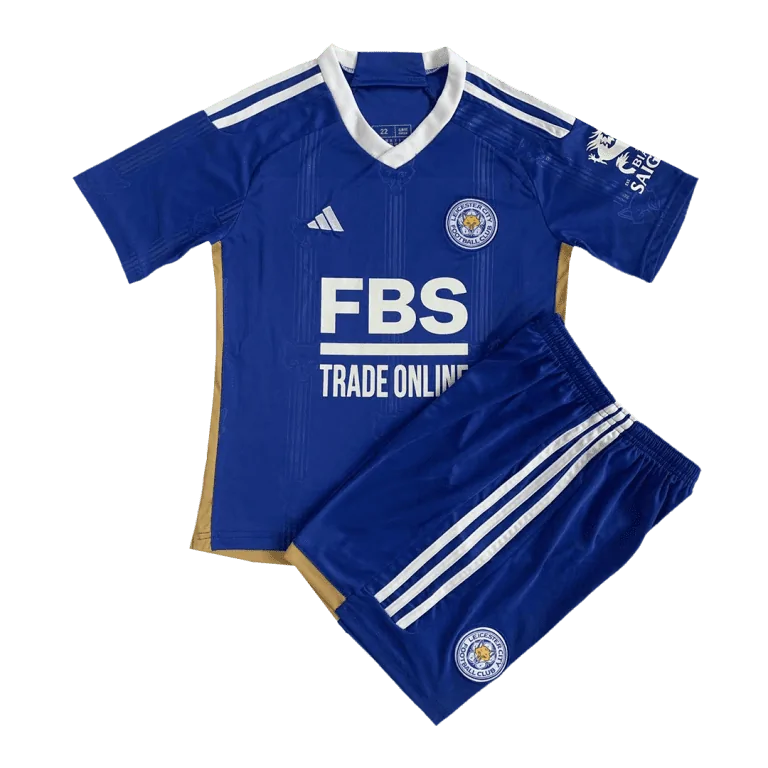 Kid's Leicester City Home Soccer Jersey Kit(Jersey+Shorts) 2023/24 - Best Soccer Jersey - 1