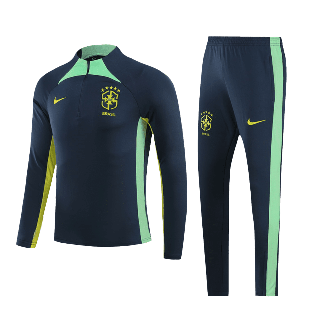 Men’s Brazil Zipper Tracksuit Sweat Shirt Kit (Top+Trousers) 2023