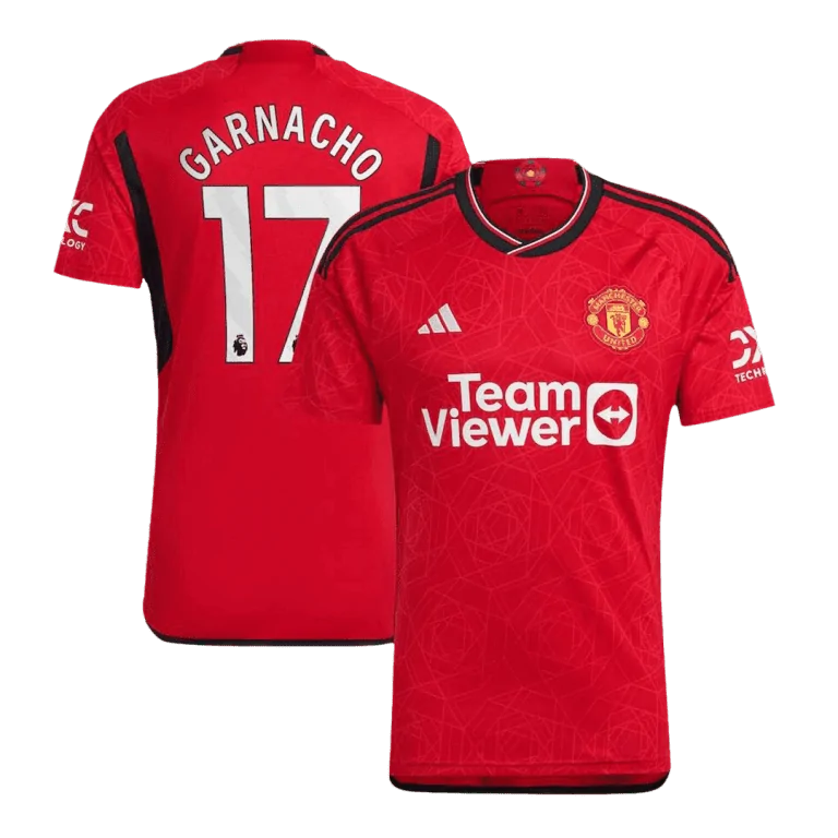 Men's Authentic GARNACHO #17 Manchester United Home Soccer Jersey Shirt 2023/24 - Best Soccer Jersey - 1
