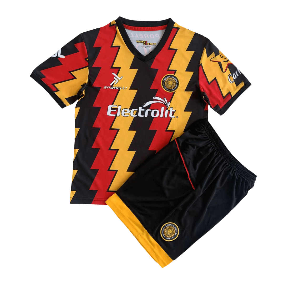Kids Leones Negros UdeG Home Soccer Jersey Kit (Jersey+Shorts) 2022/23
