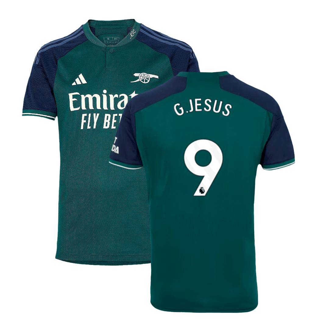 Men’s Replica G.JESUS #9 Arsenal Third Away Soccer Jersey Shirt 2023/24