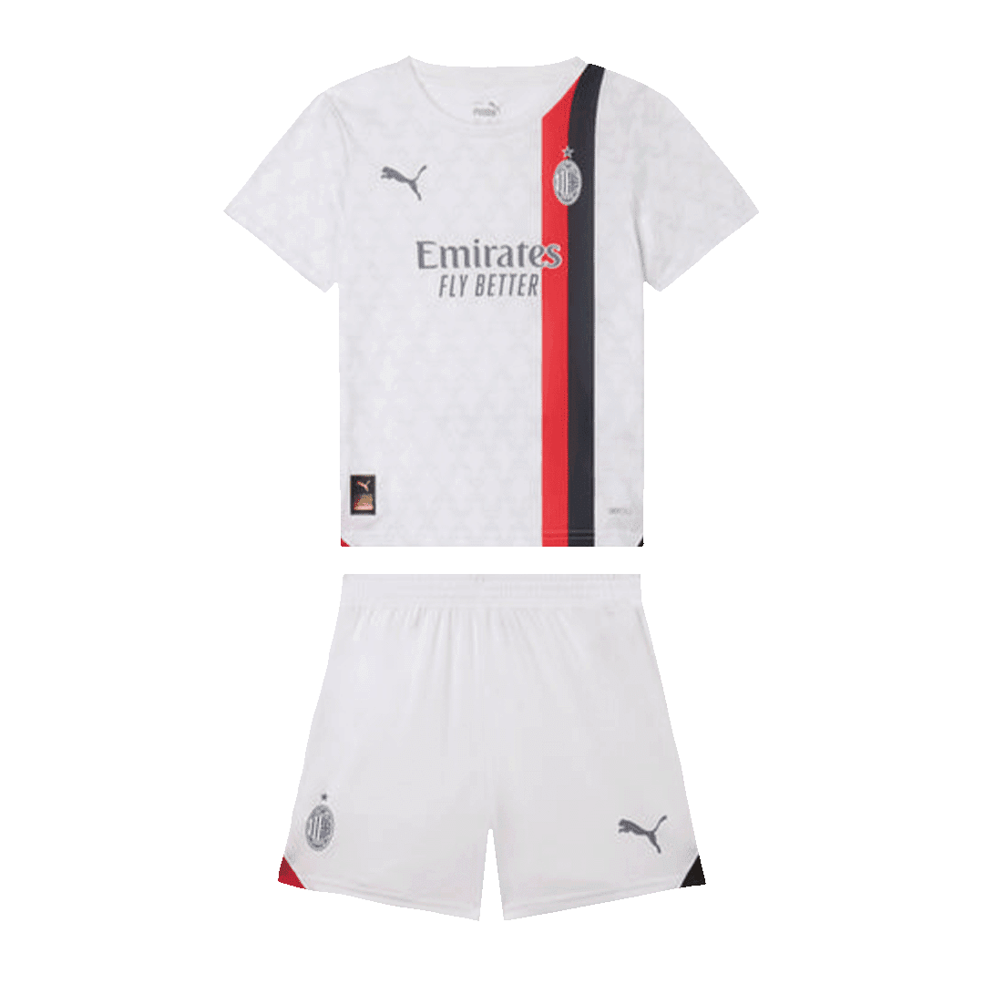 Kids AC Milan Away Soccer Jersey Kit (Jersey+Shorts) 2023/24