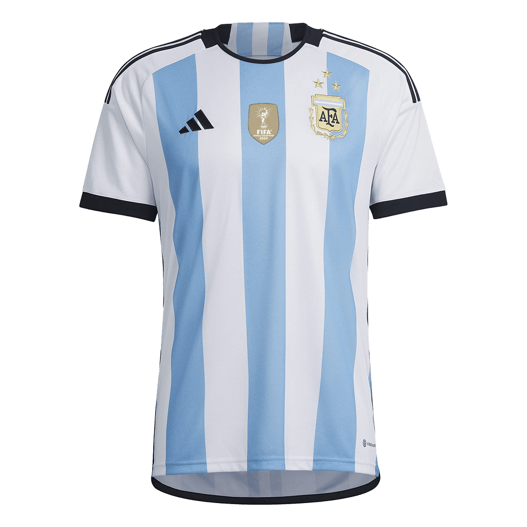 Men’s Replica Argentina Three Stars Edition Home Soccer Jersey Shirt 2022 – World Cup 2022
