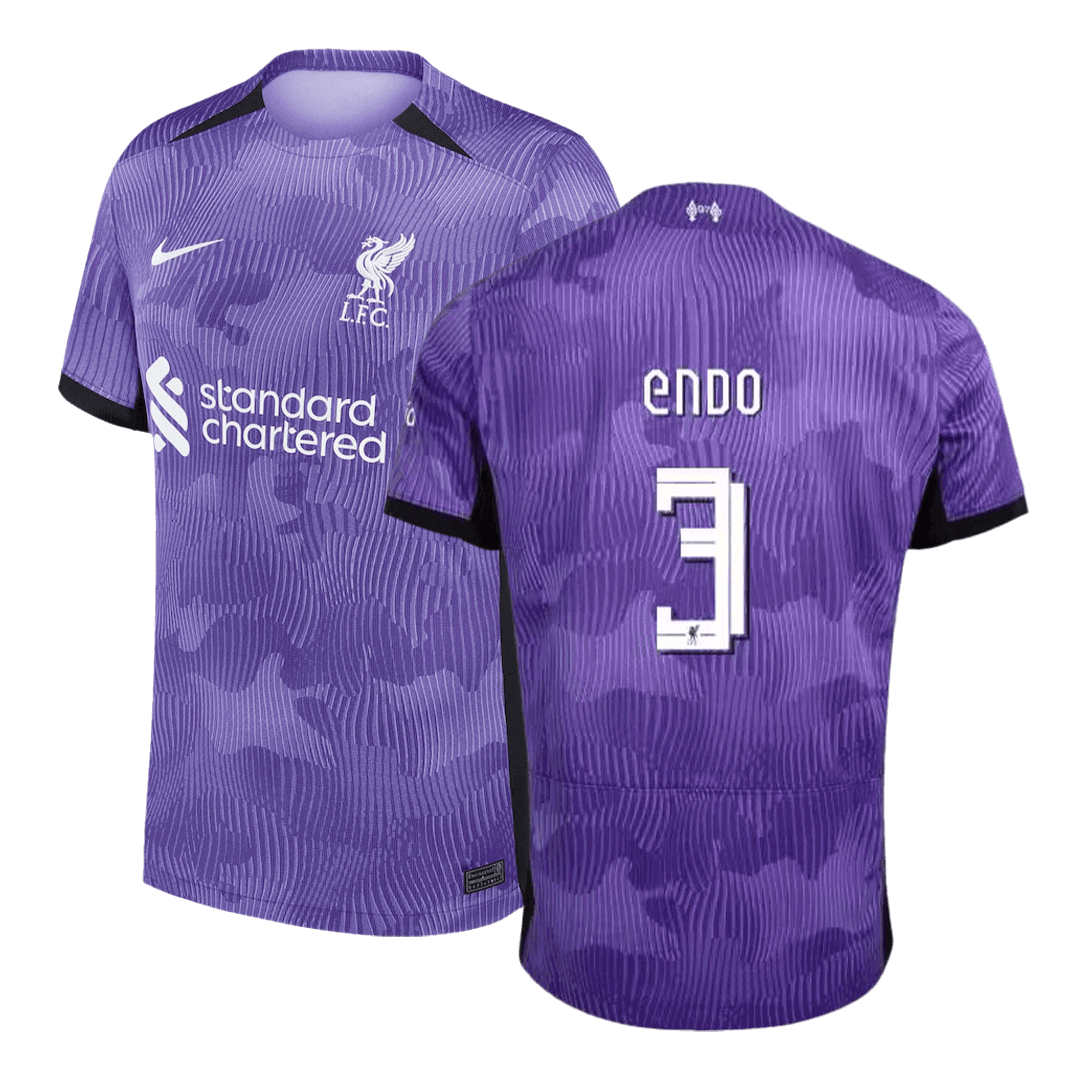 UCL Men’s Replica ENDO #3 Liverpool Third Away Soccer Jersey Shirt 2023/24