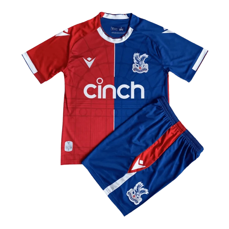 Kids Crystal Palace Home Soccer Jersey Kit (Jersey+Shorts) 2023/24 - Best Soccer Jersey - 1