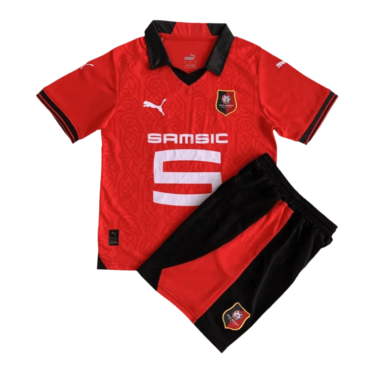 Kids Stade Rennais Home Kit (Jersey+Short) 2023/24 - Best Soccer Jersey - 1