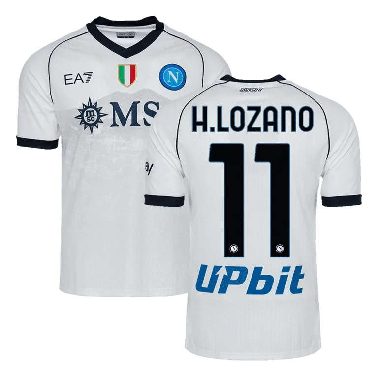 Men's Replica H.LOZANO #11 Napoli Away Soccer Jersey Shirt 2023/24 - Best Soccer Jersey - 1