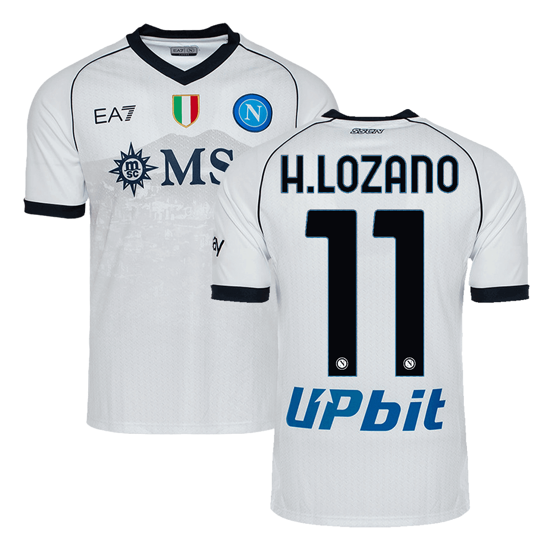 Men’s Replica H.LOZANO #11 Napoli Away Soccer Jersey Shirt 2023/24