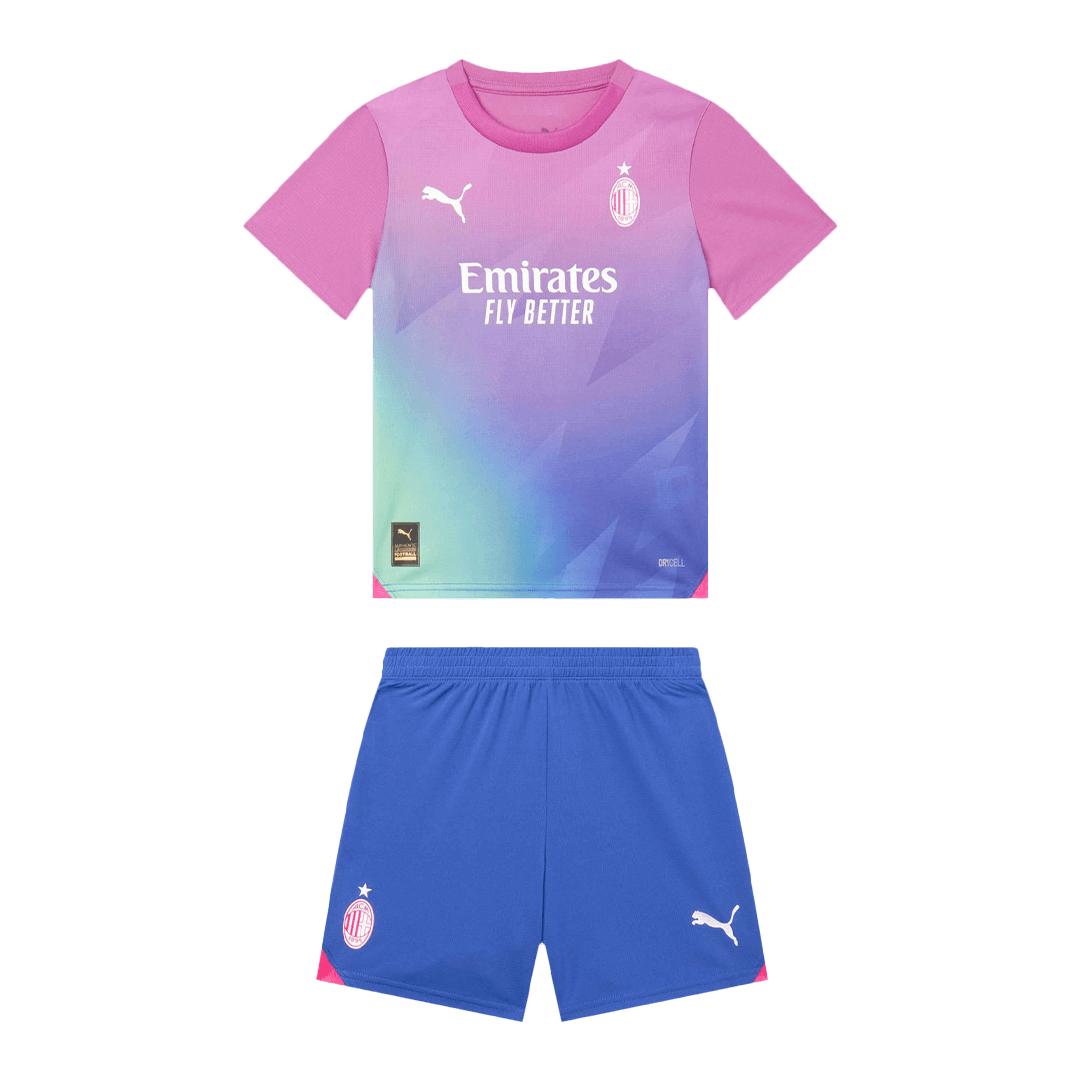 Kids AC Milan Third Away Soccer Jersey Kit (Jersey+Shorts) 2023/24